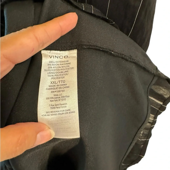 Vince Drapey Stripe Shirt Dress Plus Size XXL Maxi Black Sheer Lagenlook Chic - Picture 7 of 12